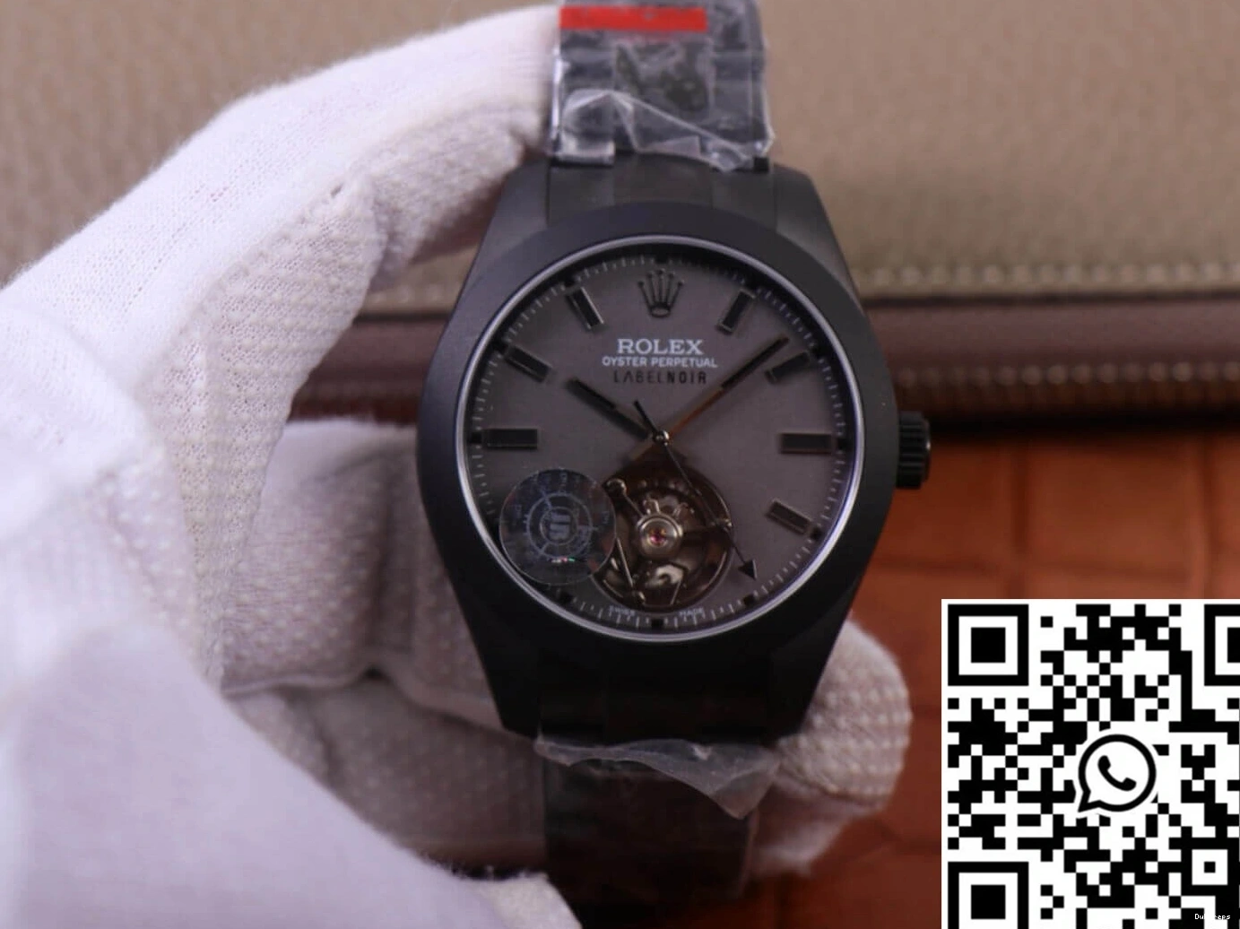 Label Noir Base 116400 Design JB Factory LNT01HS-001 Rolex Milgauss watch Black case Replica 0417